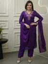 Si 296 Cotton With Embroidery Work Kurti With Bottom Dupatta Wholesale In India